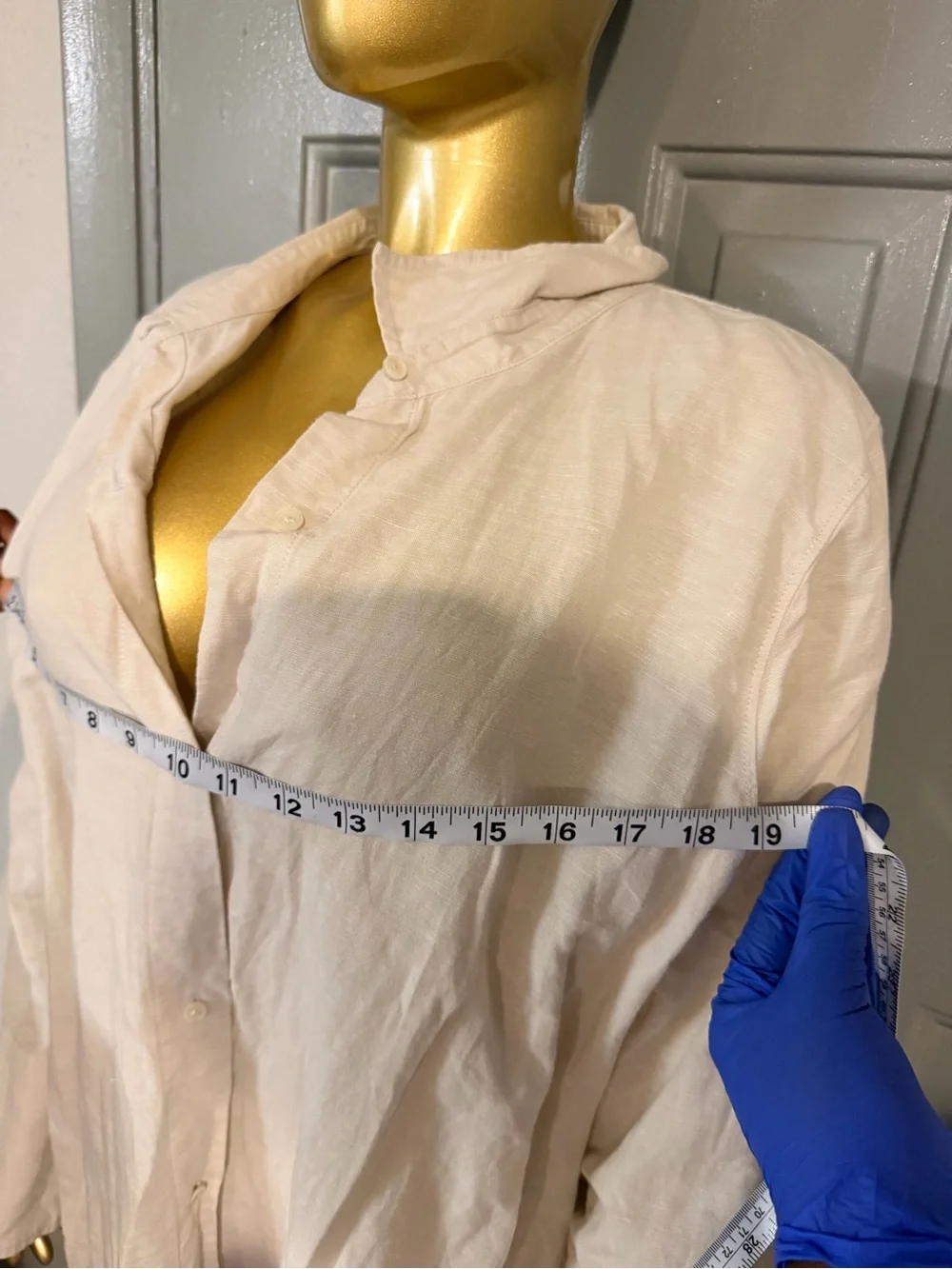 J. Crew White Linen Button-Front Swim Cover-Up Shirt